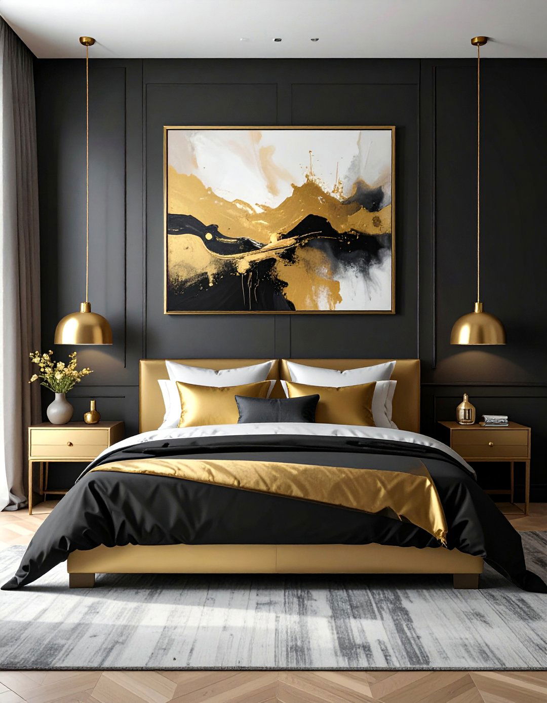 Black and Gold Color Scheme - 25 Gold Bedroom Ideas for a Luxurious and Elegant Space