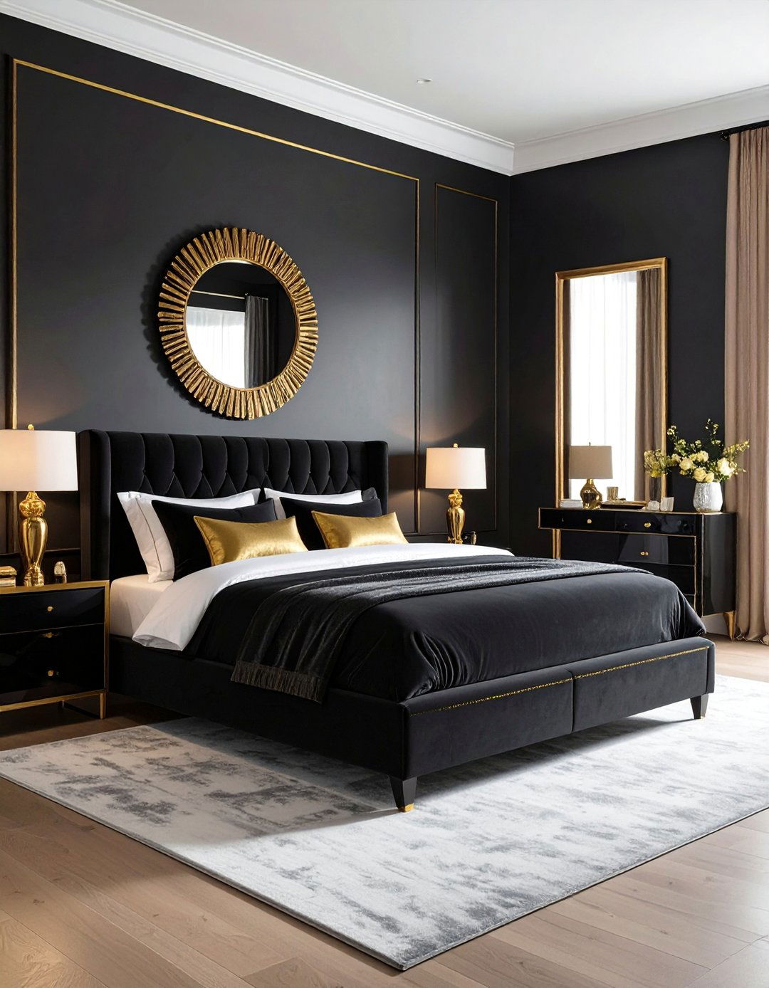 Black and Gold Glamour Theme - 30 Baddie Room Ideas for a Chic and Trendy Look