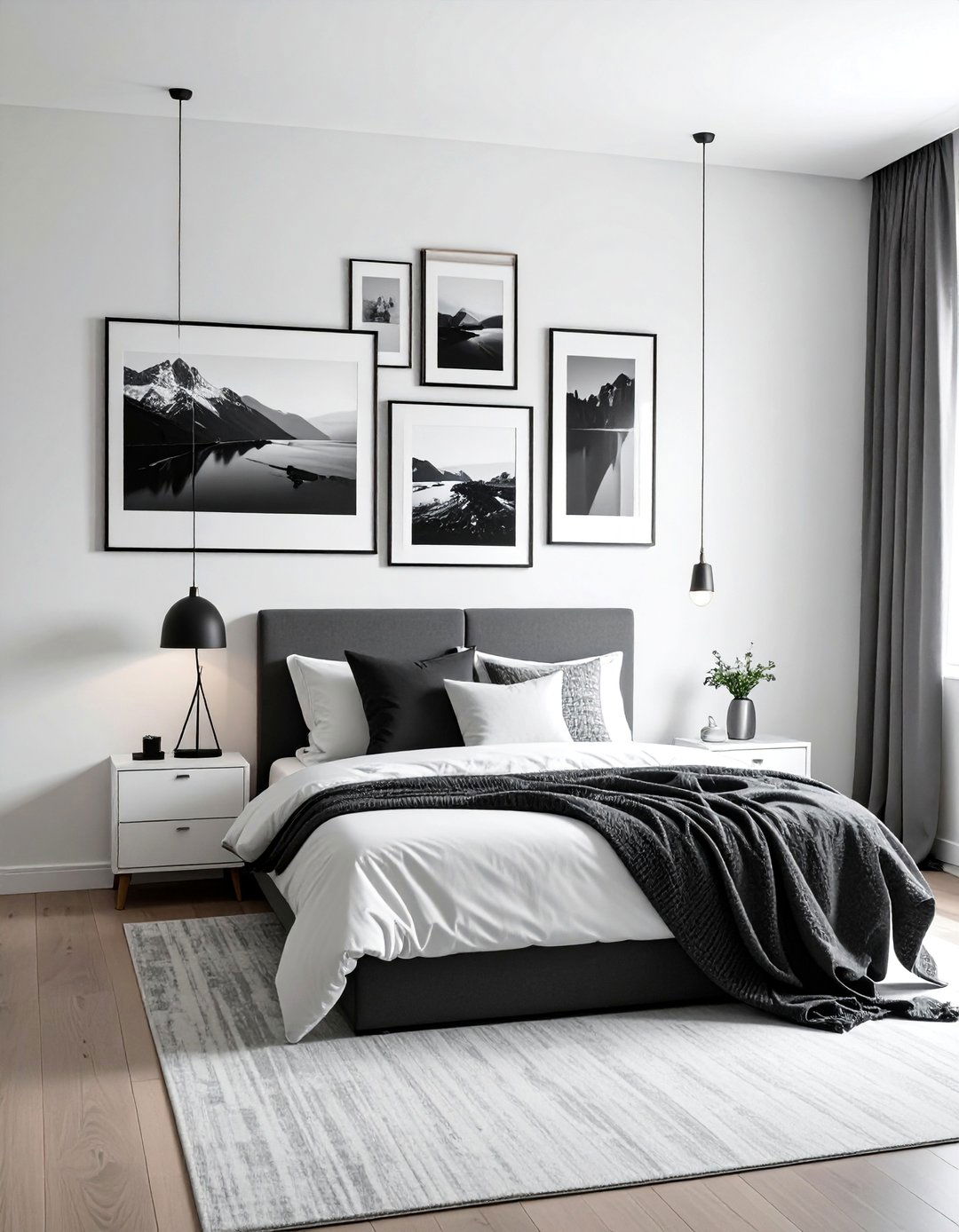 Black and White Photography Wall - 30 Baddie Room Ideas for a Chic and Trendy Look