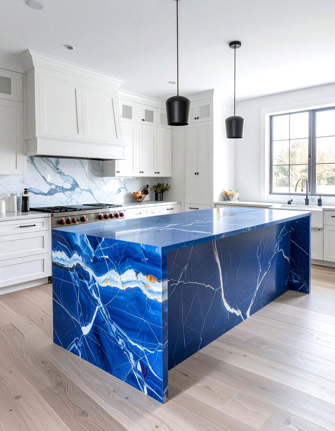 Blue Sodalite Countertops for a Gemstone Inspired Look - 20 Kitchens With Blue Countertops Design Ideas
