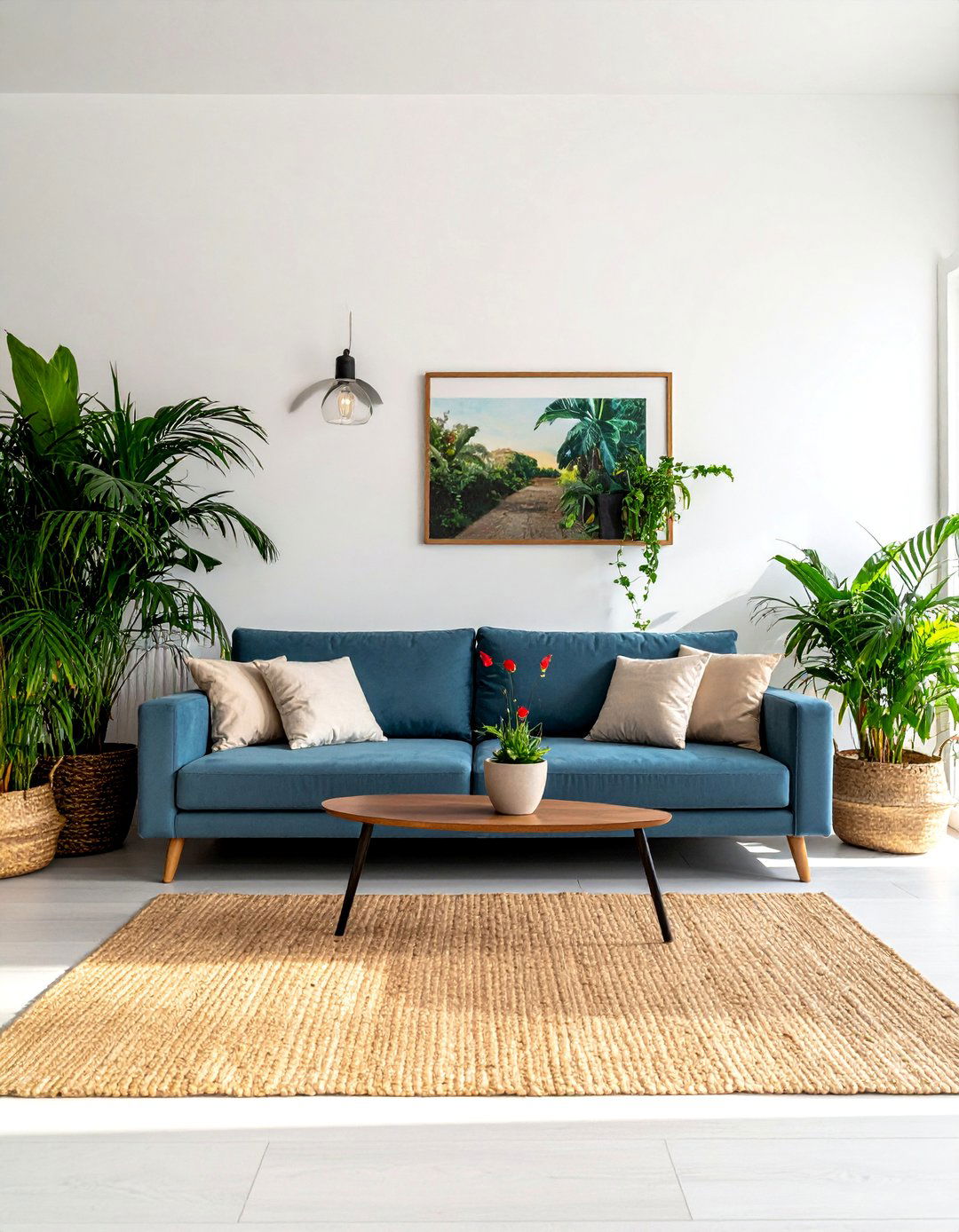 Blue and Beige Outdoor Inspired Living Room - 20 Blue and Beige Living Room Ideas for a Calm Space