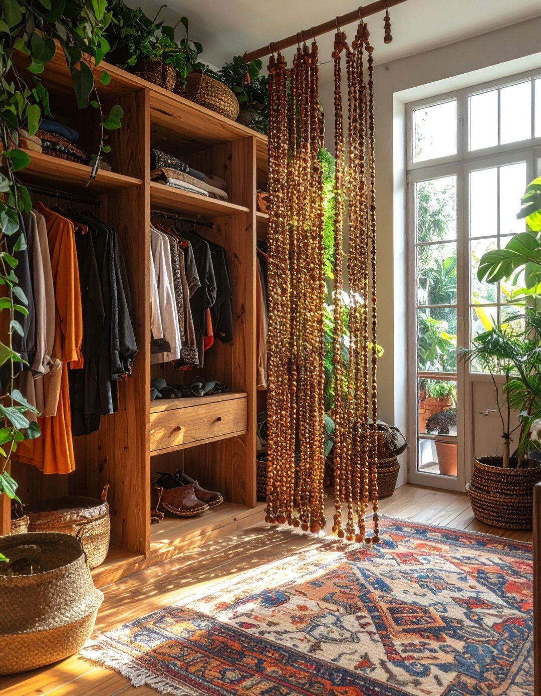 Bohemian Beaded Closet Curtains - 30 Closet Curtain Ideas for Stylish Storage