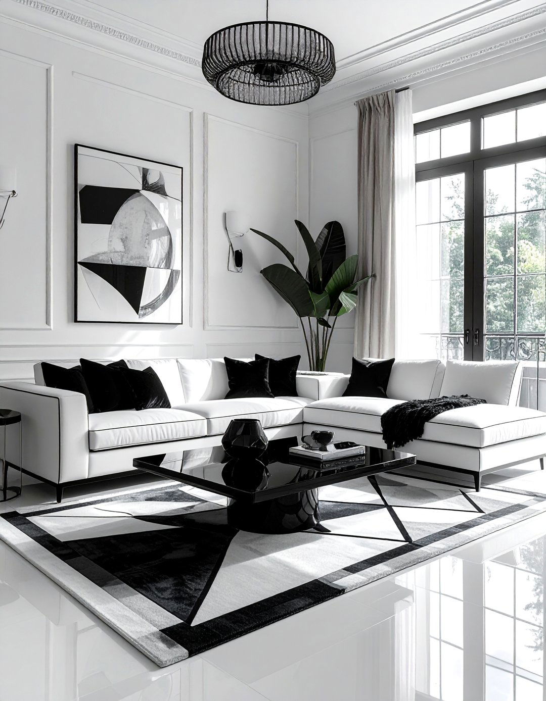 Bold Black and White Color Schemes - 30 Art Deco Interior Design Ideas for a Glamorous Home