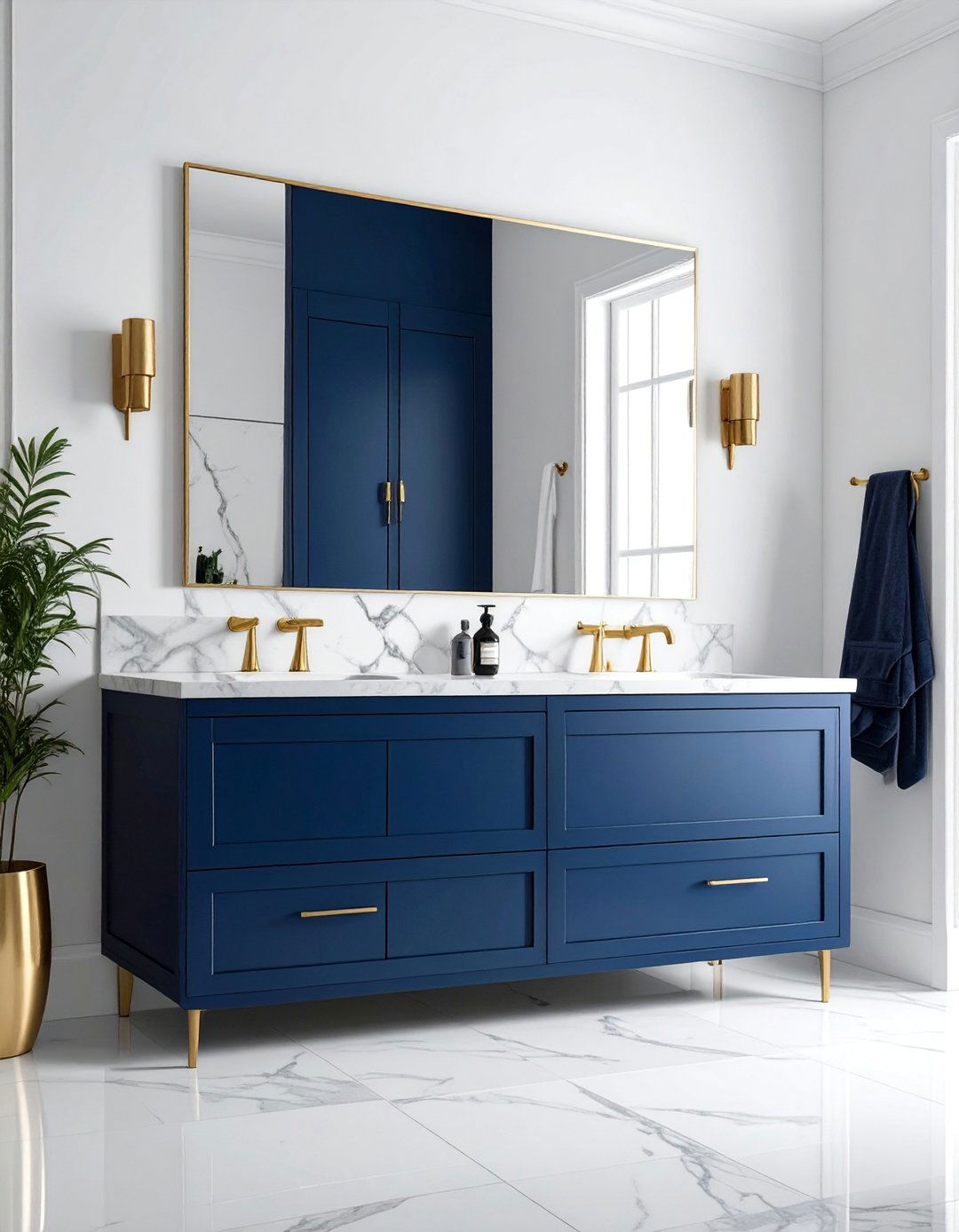 Bold Color Statement Cabinets - 25 Bathroom Cabinet Ideas for Stylish Storage Solutions