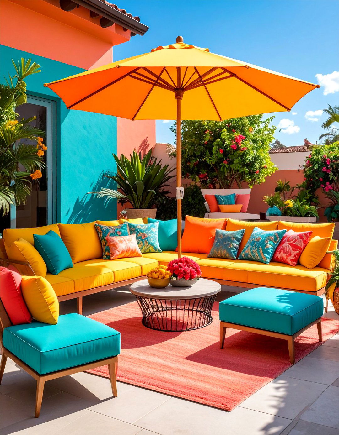 Bold Color Statement - 25 Patio Furniture Ideas for Stylish Outdoor Living