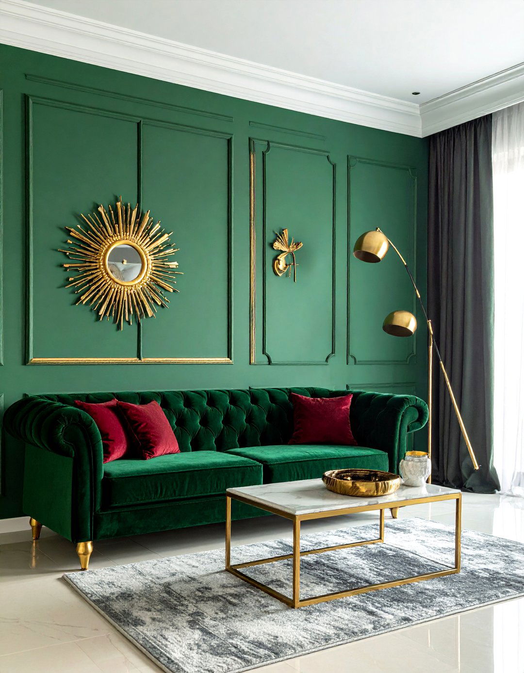Bold Emerald Green and Gold Palettes - 30 Art Deco Interior Design Ideas for a Glamorous Home