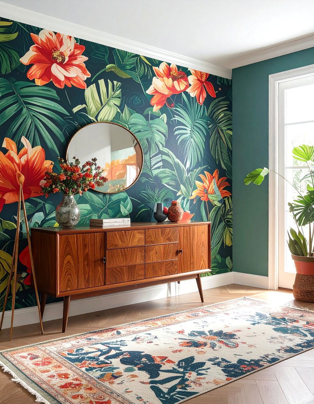 Boldly Patterned Removable Wallpaper - 30 Bohemian Maximalist Decor Ideas for a Bold Look