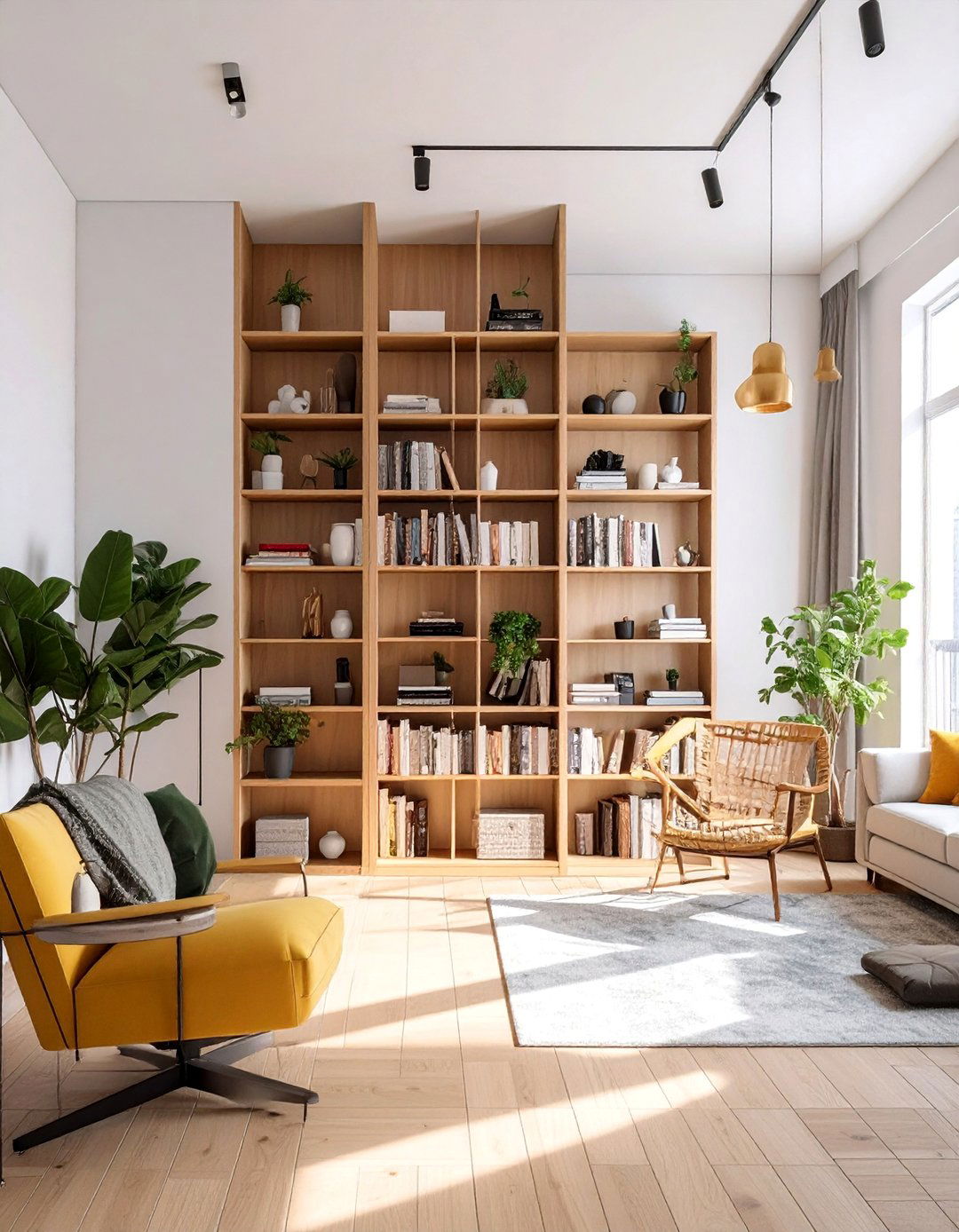 Bookshelf Room Dividers - 30 Small Apartment Storage Ideas for Every Room