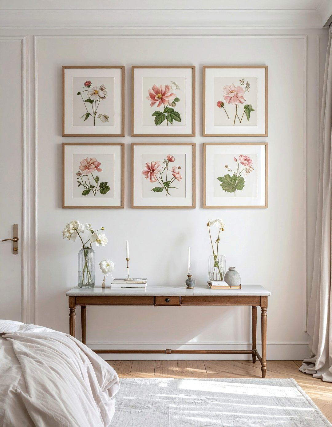 Botanical Wall Art Prints - 25 French Bedroom Decor Ideas for Elegant Spaces