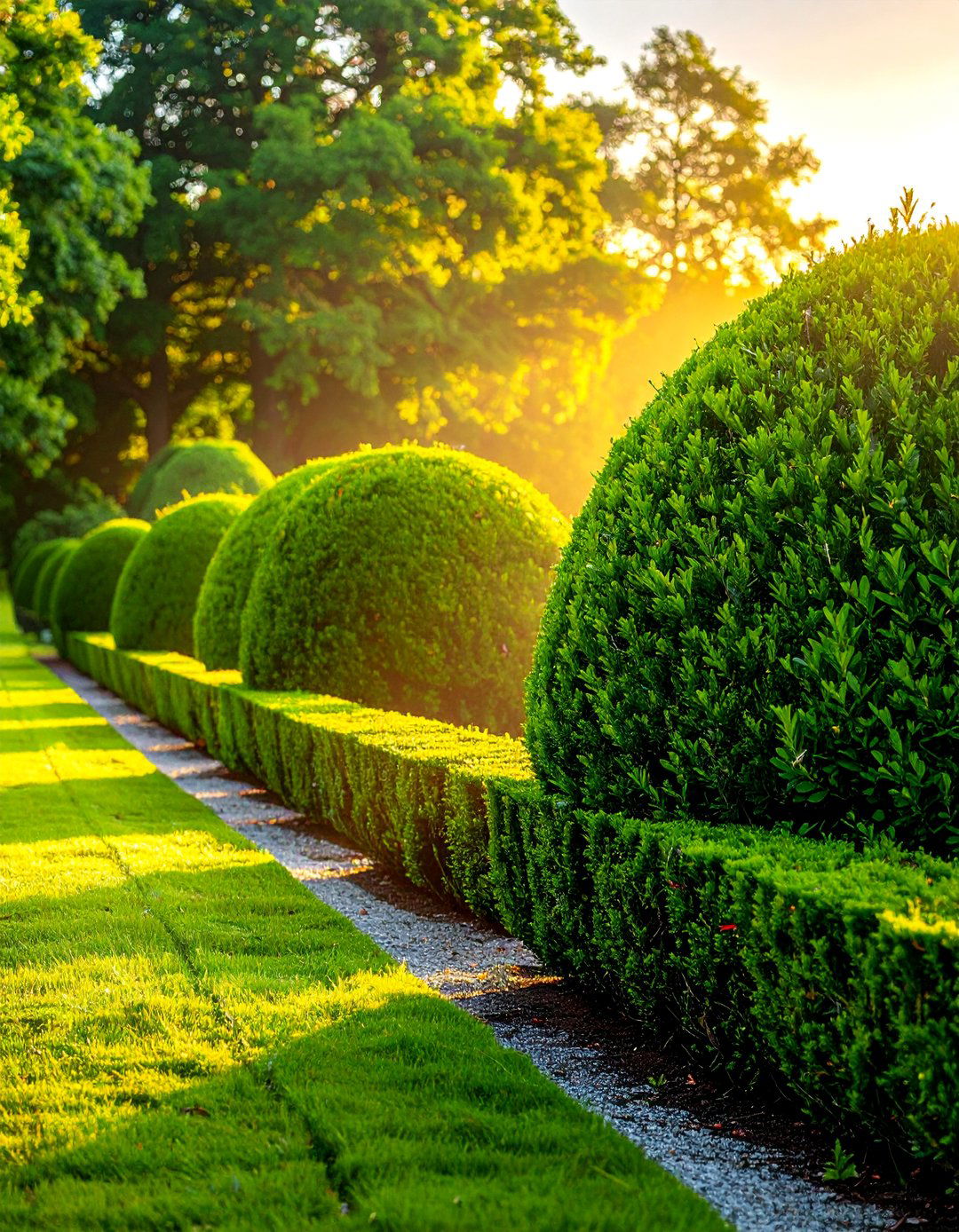 Boxwood Formal Hedge Privacy Rows - 30 Outdoor Privacy Screen Ideas for Your Backyard
