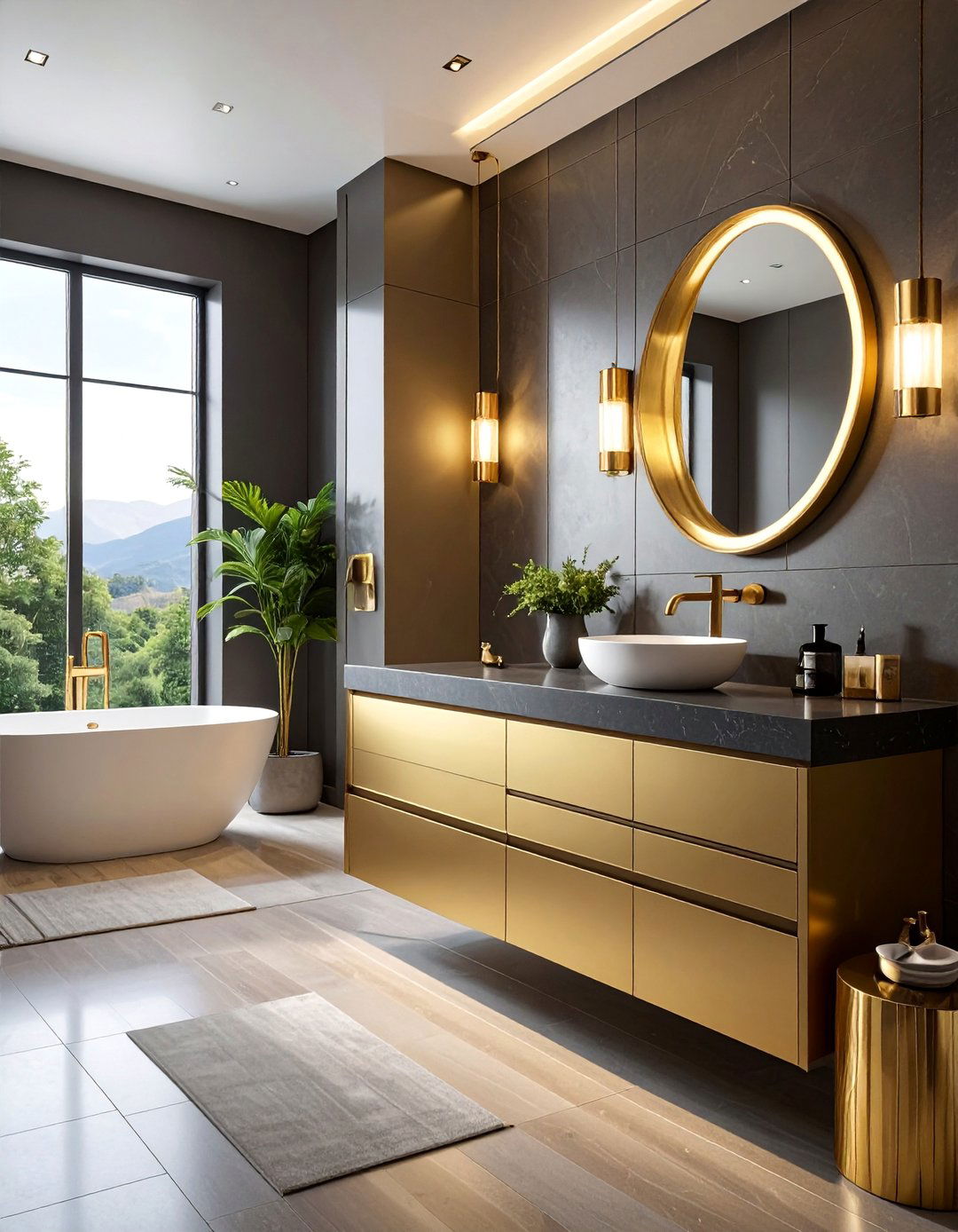 Brass and Gold Accents - 40 Bathroom Decor Ideas to Refresh Your Space