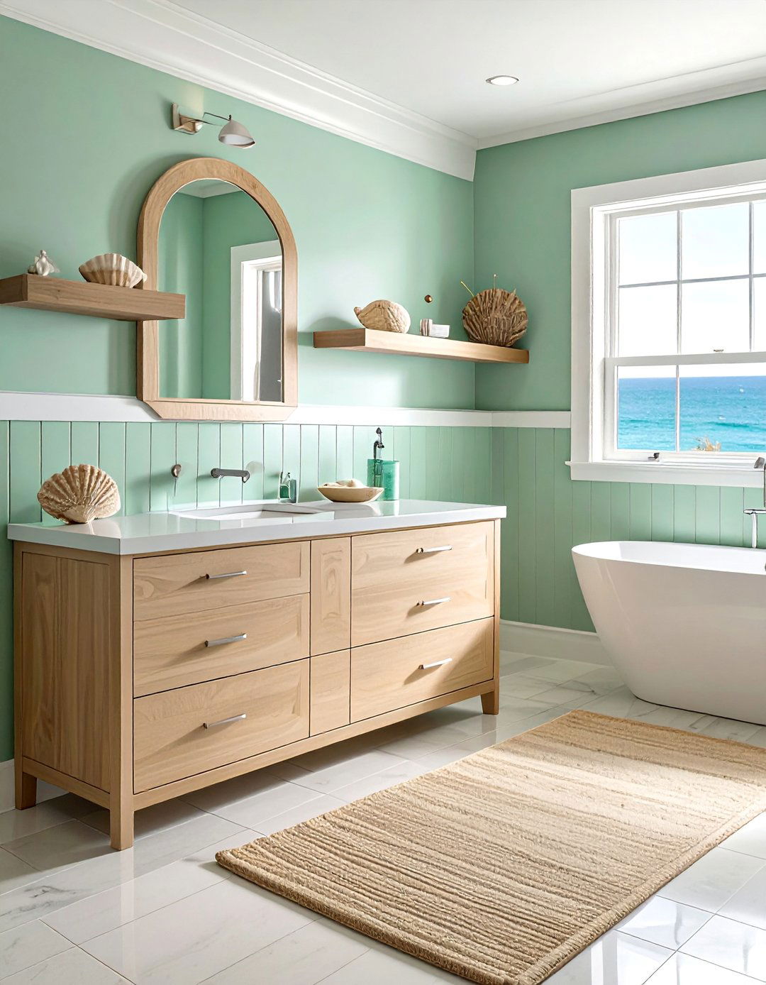 Breezy Seafoam Green Bathroom
