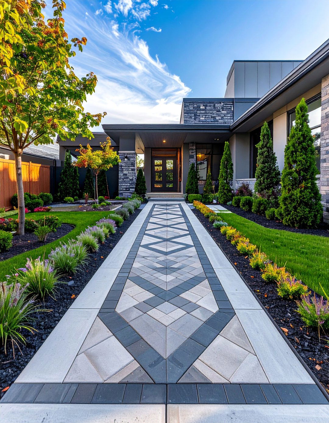 Brick Paver Driveway Accents - 20 Brick Landscaping Ideas for Timeless Outdoor Charm