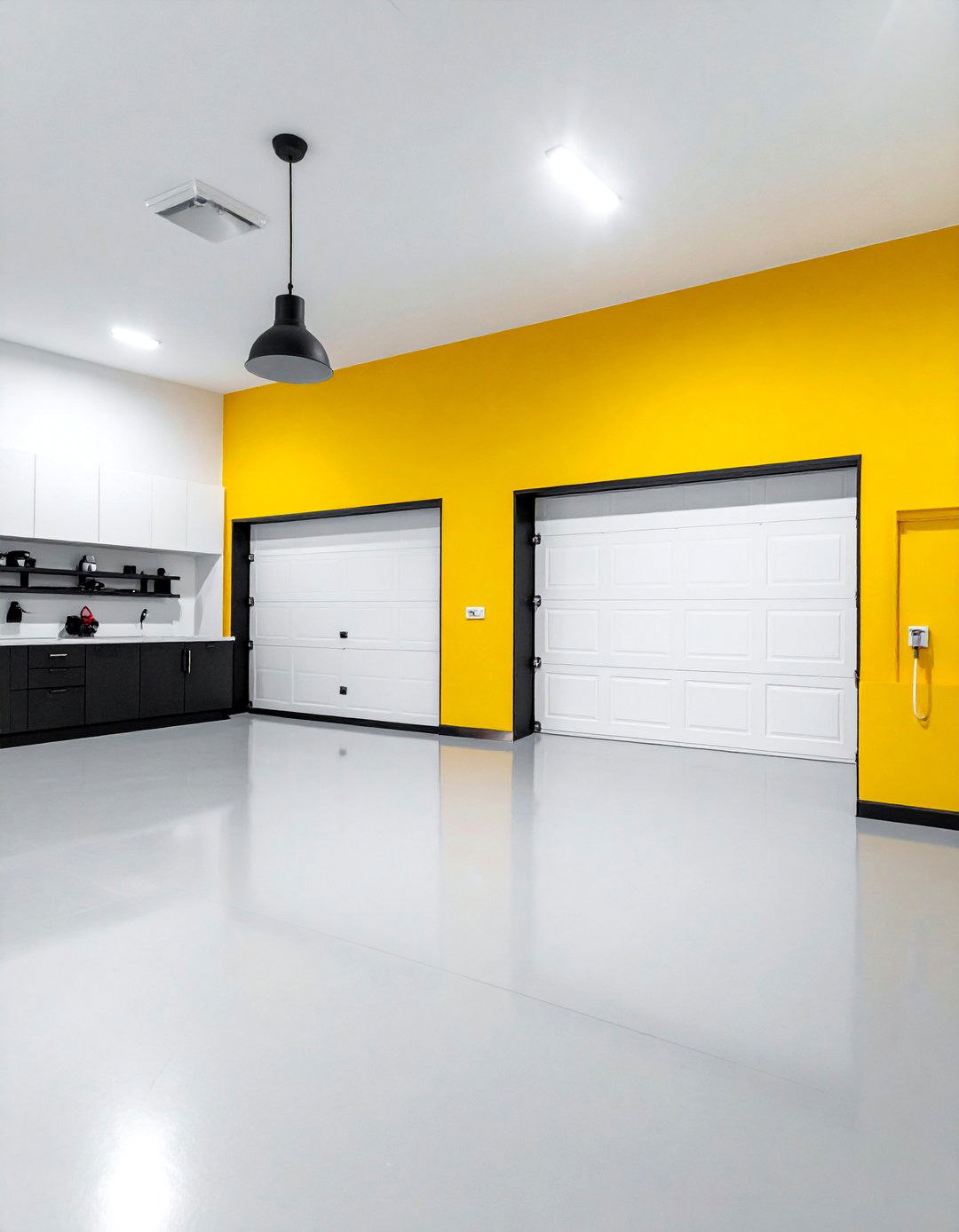 Bright Yellow Garage Accent Wall - 25 Garage Paint Ideas to Refresh Your Space