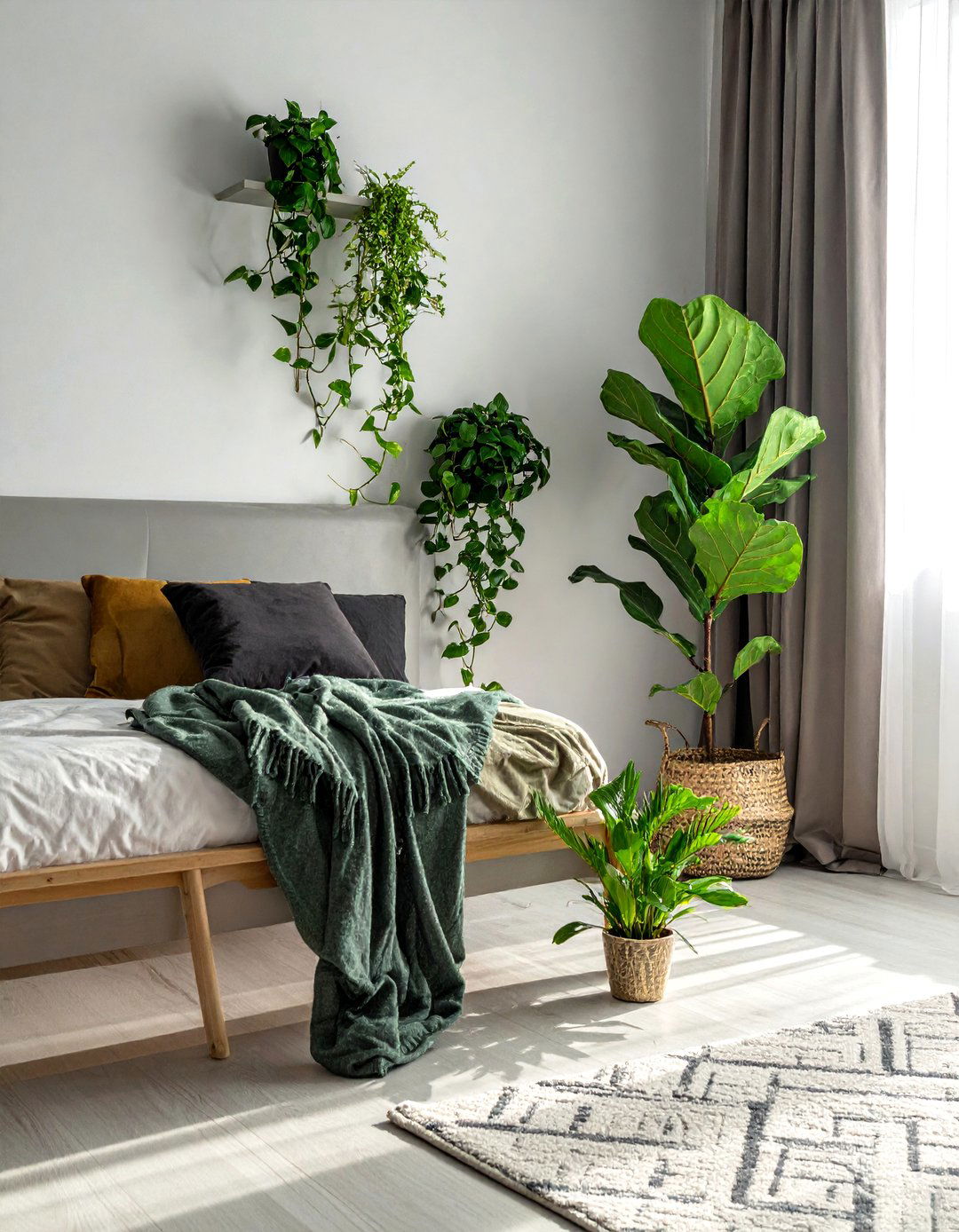 Bringing Nature Indoors with Houseplants - 40 Bedroom Interior Design Ideas for Comfort