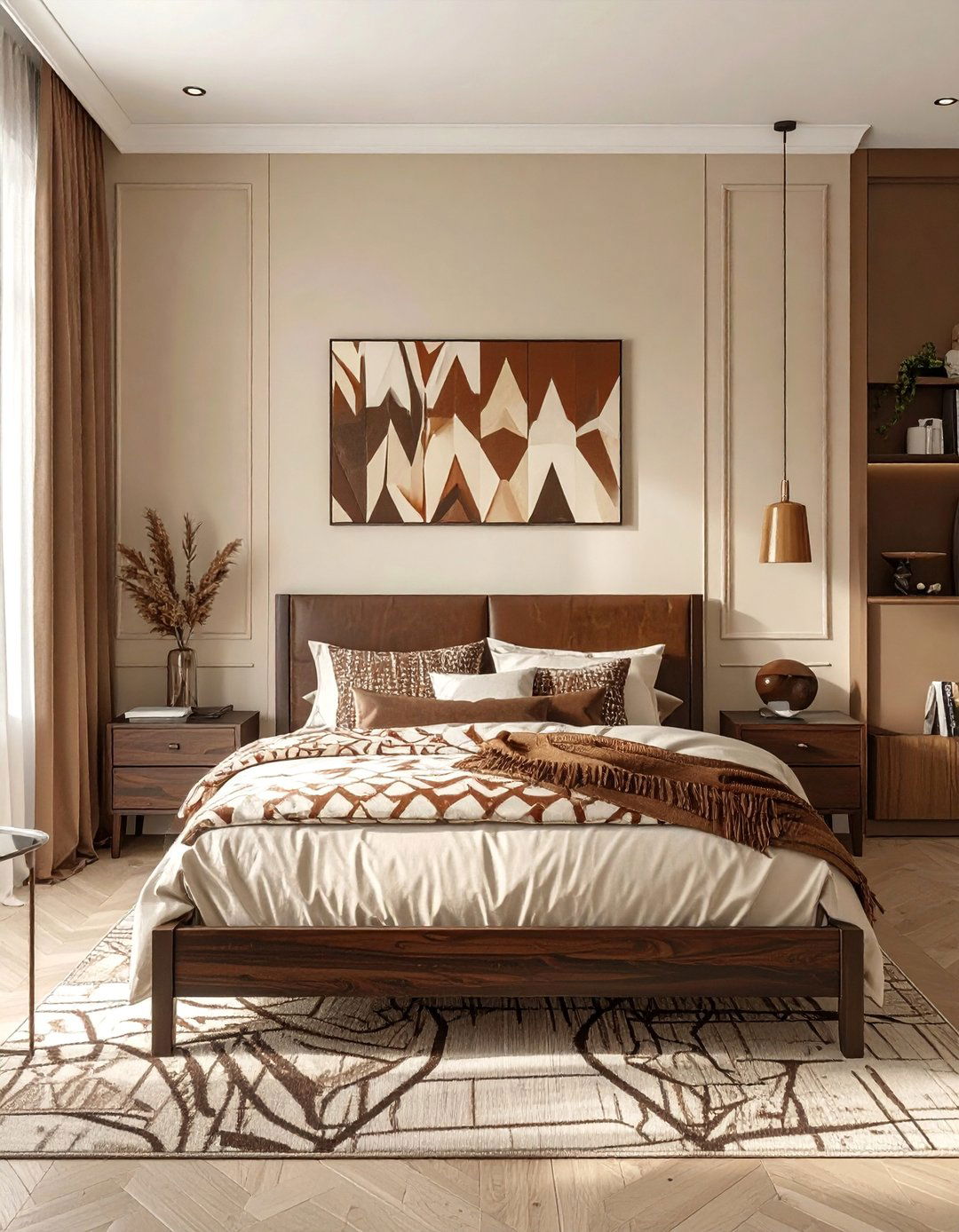 Brown and Cream Bedroom Color Scheme - 25 Brown Bedroom Ideas for a Cozy and Warm Ambiance