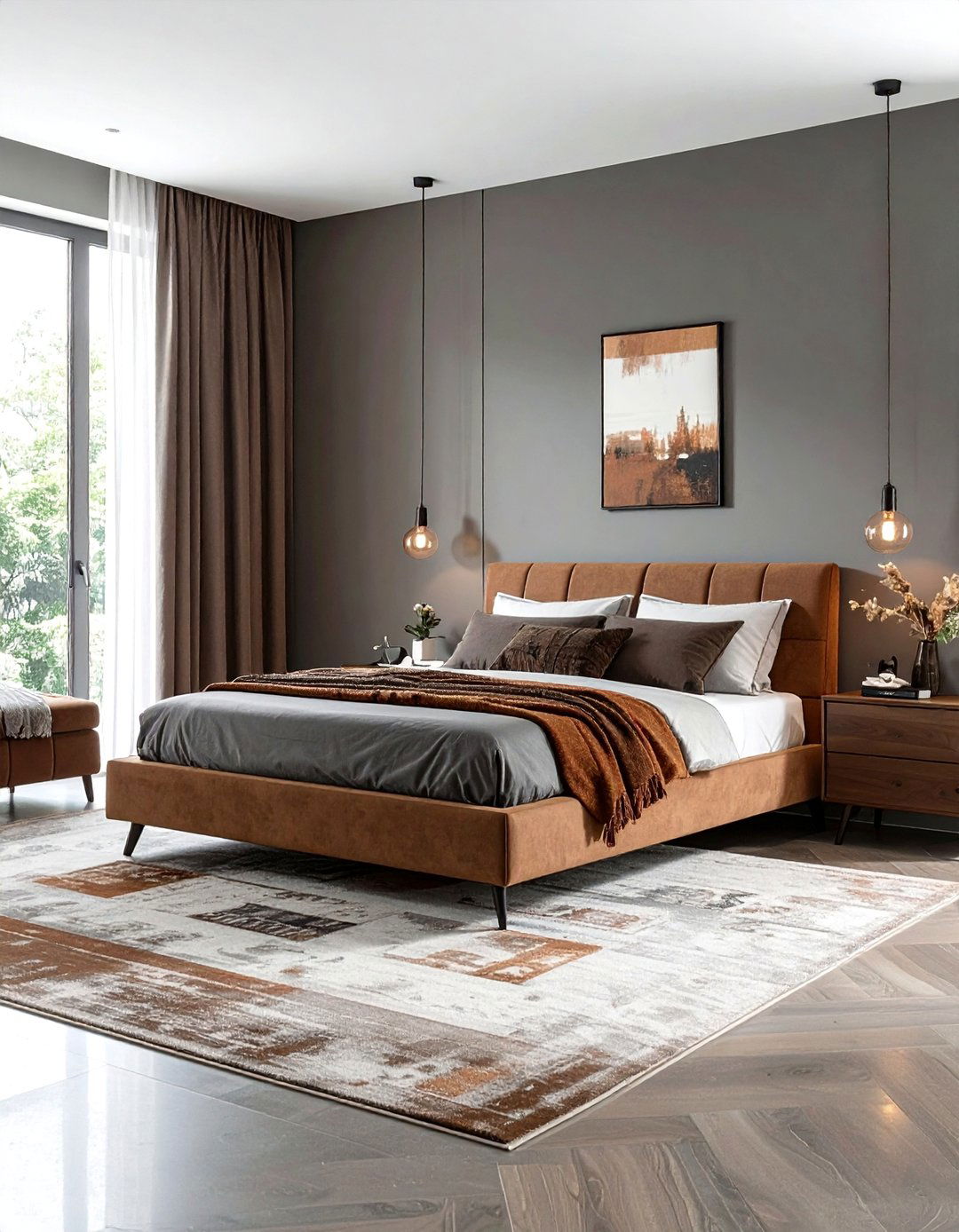 Brown and Gray Bedroom for a Modern Look - 25 Brown Bedroom Ideas for a Cozy and Warm Ambiance