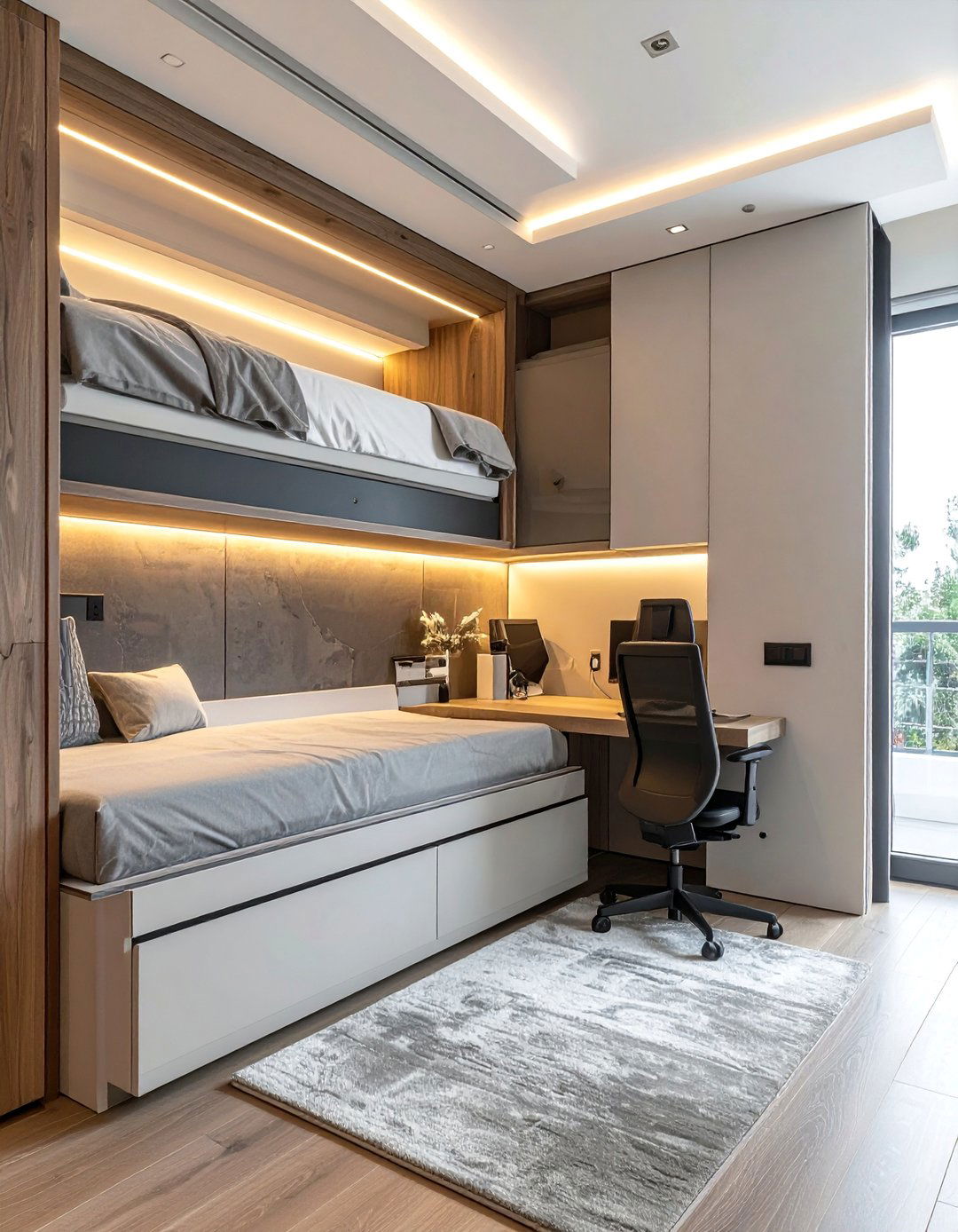 Built in Desk Murphy Bed Combo - 30 Office Guest Room Ideas for a Functional Space