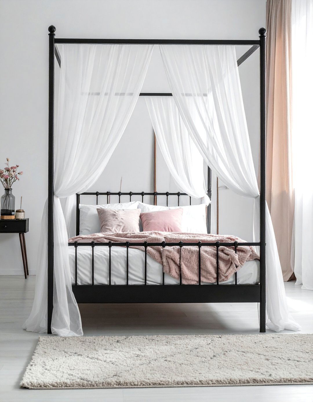 Canopy Bed with Sheer Curtains - 40 Teenage Girl Bedroom Ideas for a Stylish and Personal Space