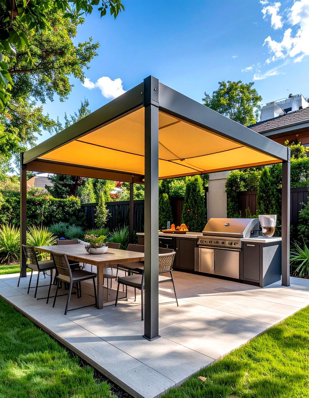 Canopy and Tent Structures - 20 Outdoor Kitchen Roof Ideas for Shade and Style