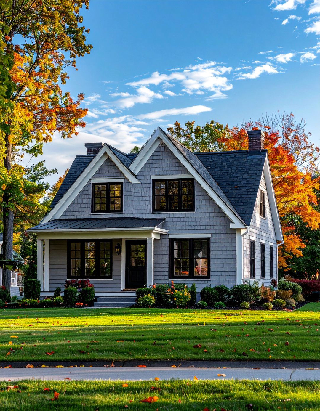 Cape Cod House With Black Windows - 30 Houses With Black Windows for Bold Style