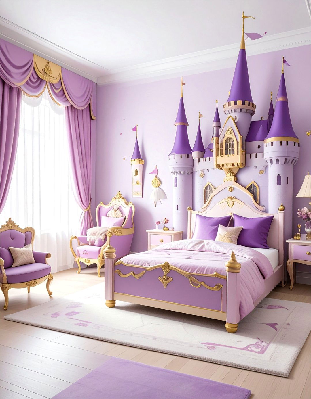 Castle Princess Kingdom Palace - 30 Kids Room Accent Wall Ideas for a Fun and Creative Space