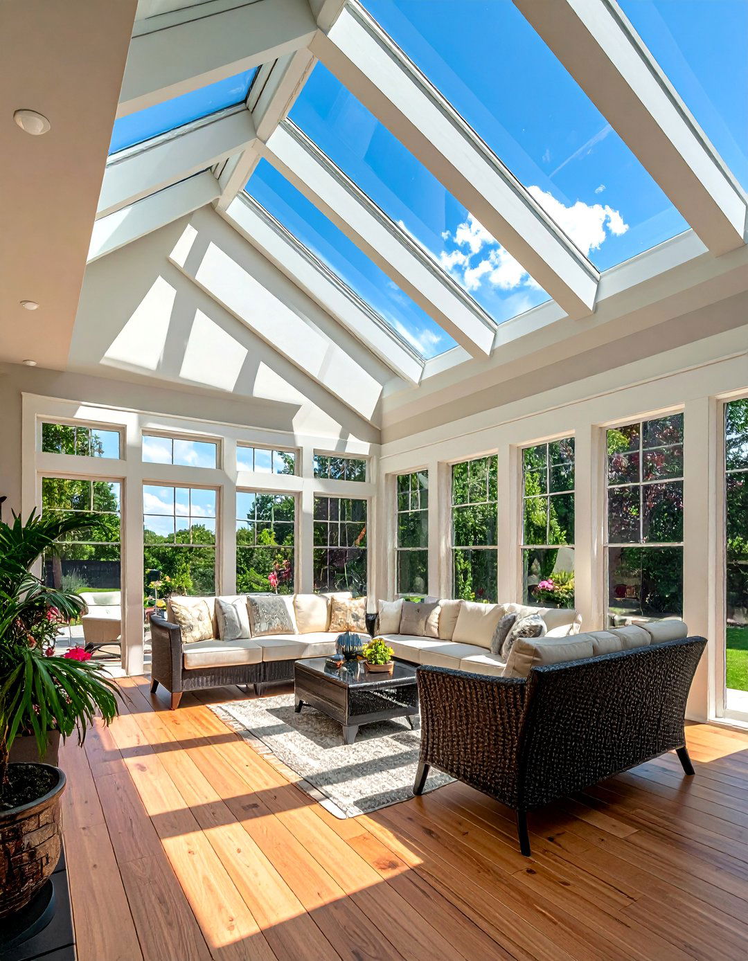 Cathedral Ceiling Sunroom - 25 Enclosed Patio Ideas for Outdoor Comfort