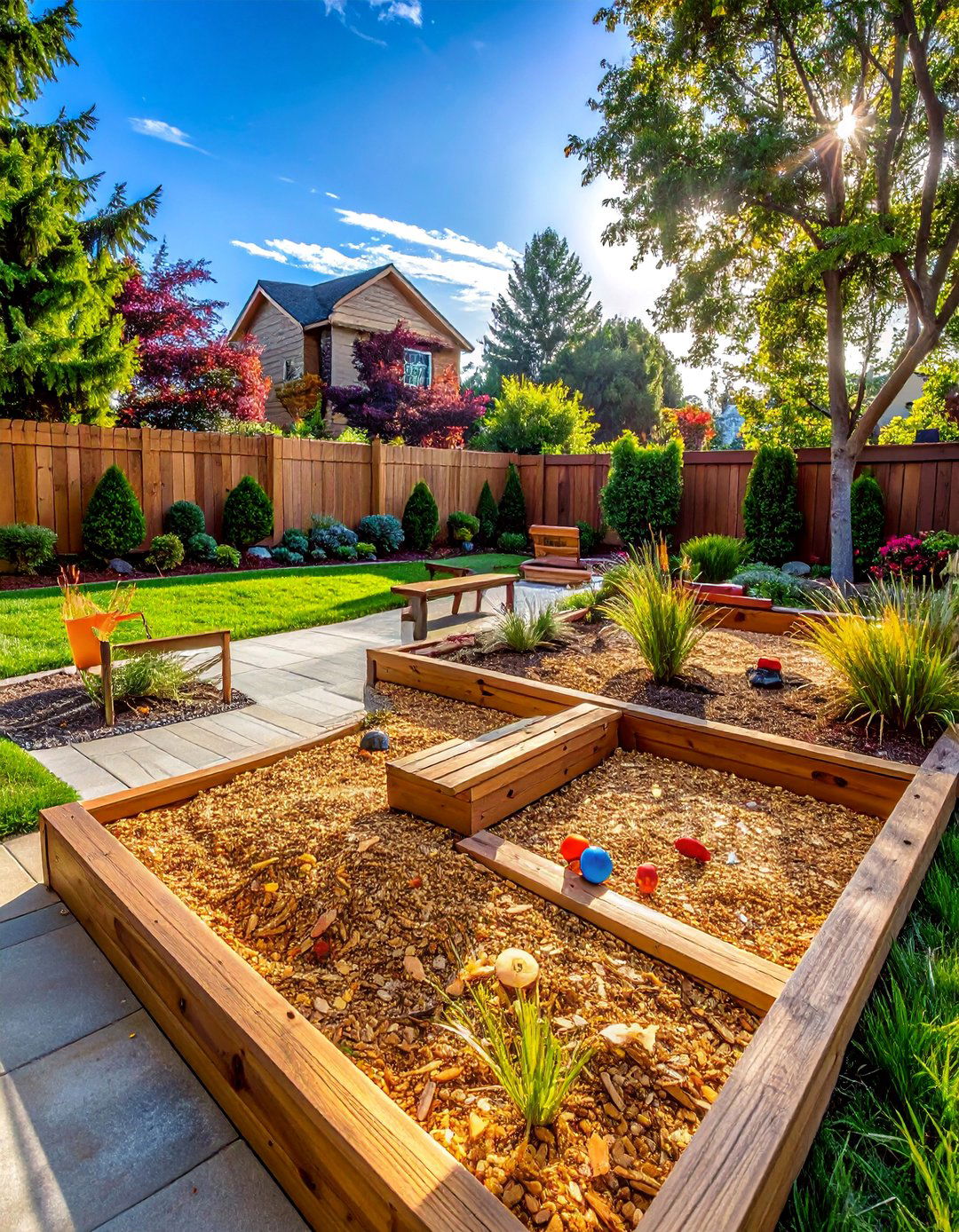 Cedar Chip Play Zones - 25 Dog Friendly Landscaping Ideas for Pet Owners