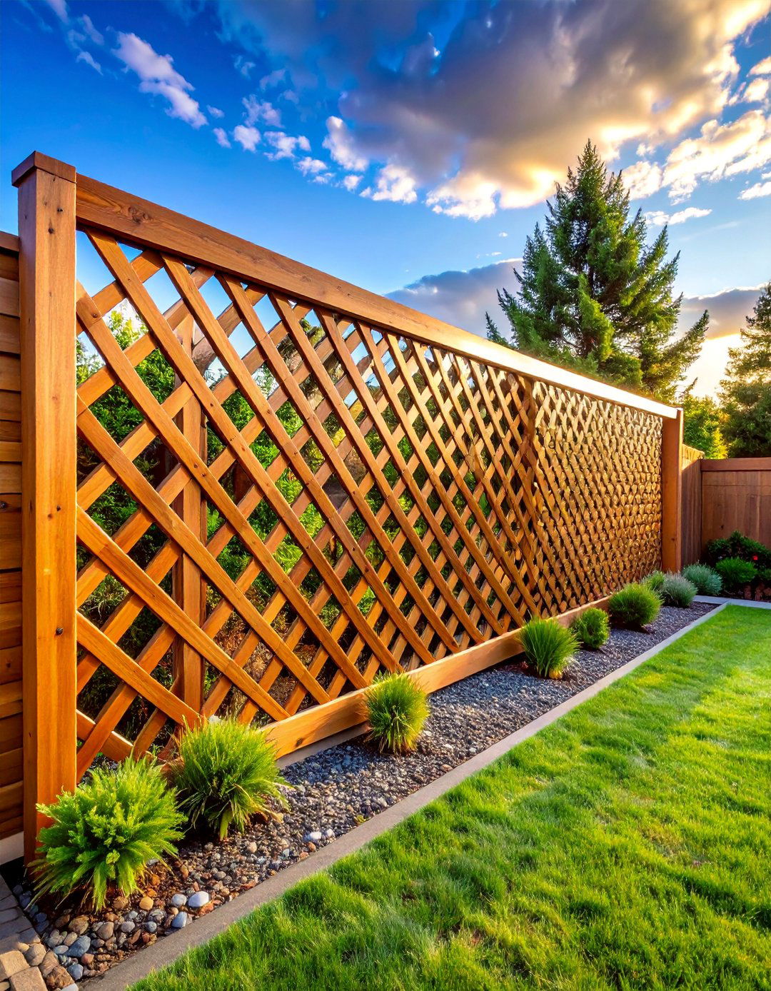 Cedar Lattice Privacy Panels - 30 Outdoor Privacy Screen Ideas for Your Backyard