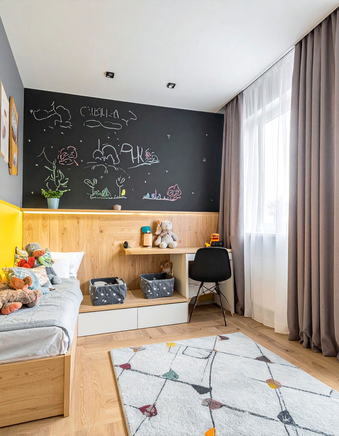 Chalkboard Paint Adventure Wall - 30 Kids Room Accent Wall Ideas for a Fun and Creative Space