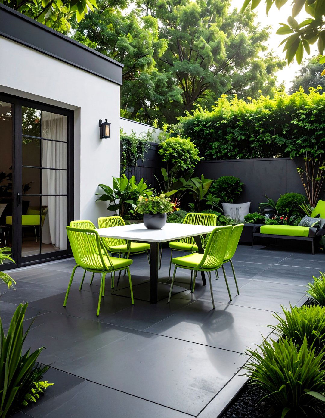 Charcoal Colored Concrete Patio - 40 Concrete Patio Ideas for a Modern and Durable Outdoor Space