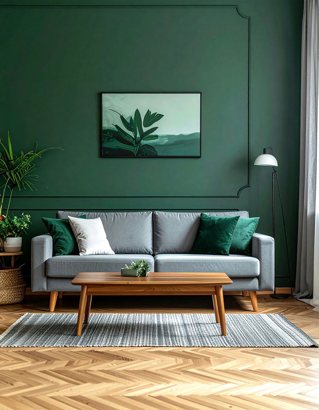 Charcoal Green Accent Wall - 40 Dark Green Accent Wall Ideas for Bold Spaces
