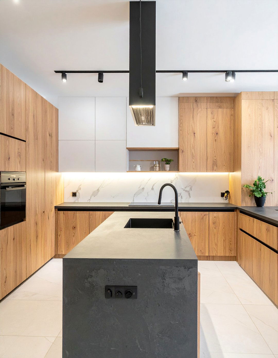 Charcoal Microcement Kitchen Countertops - 20 Microcement Kitchen Ideas for a Sleek Look