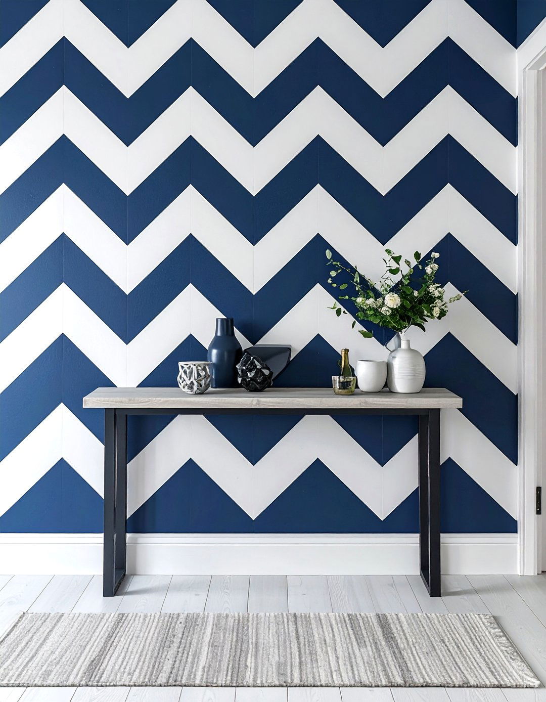 Chevron Pattern Geometric Accent Wall - 25 Geometric Accent Wall Ideas for Modern Spaces