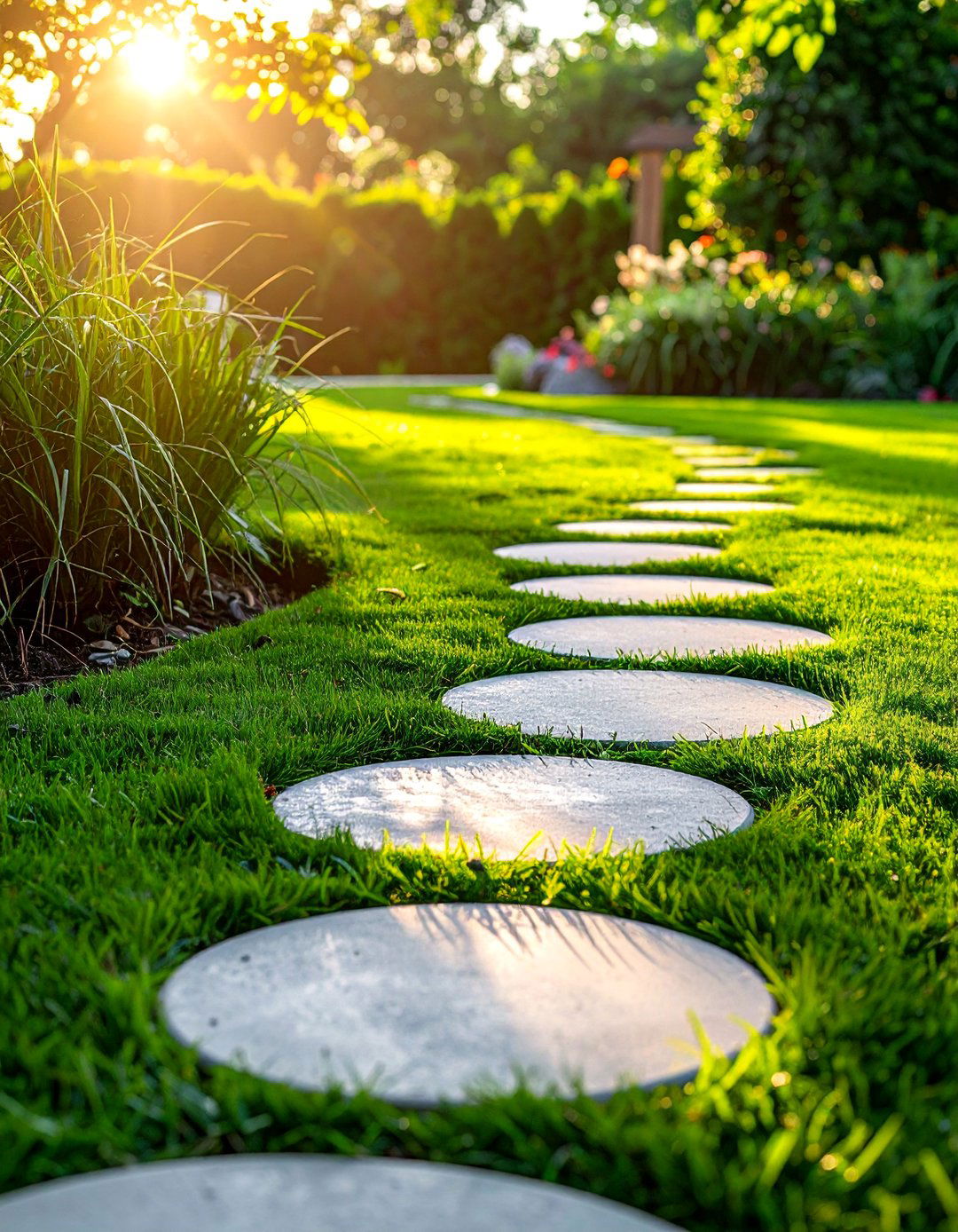 Circular Stepping Stone Layouts - 40 Backyard Walkway Ideas for a Beautiful Garden