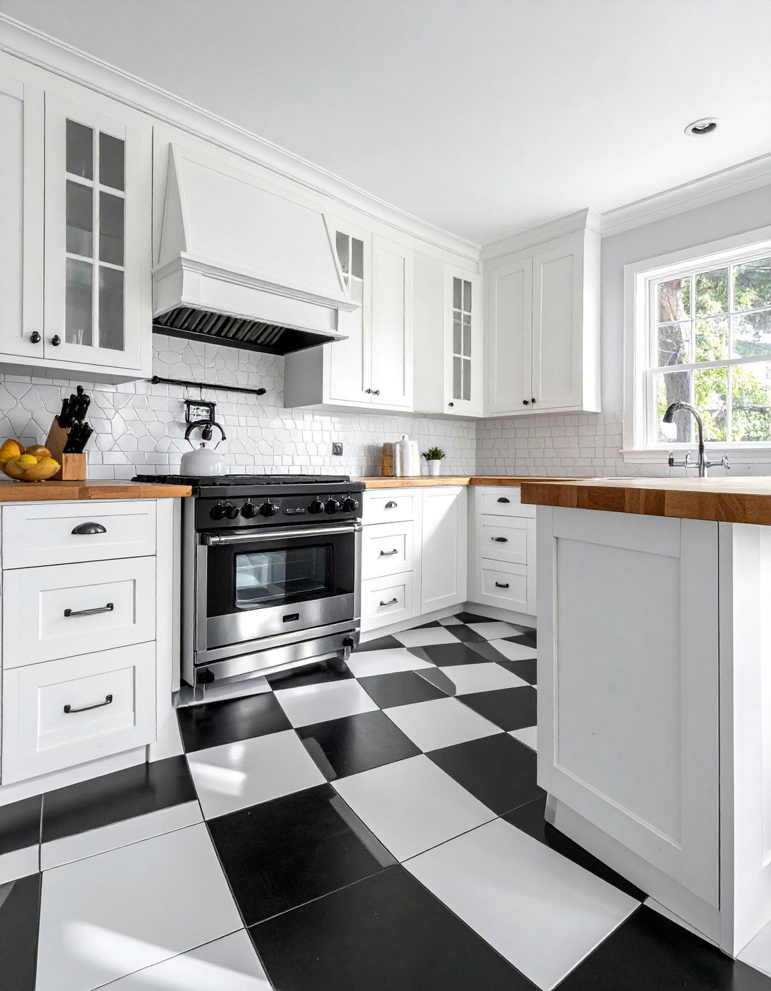 Classic Checkerboard Linoleum Kitchen Flooring - 20 Linoleum Kitchen Flooring Ideas for a Chic Look