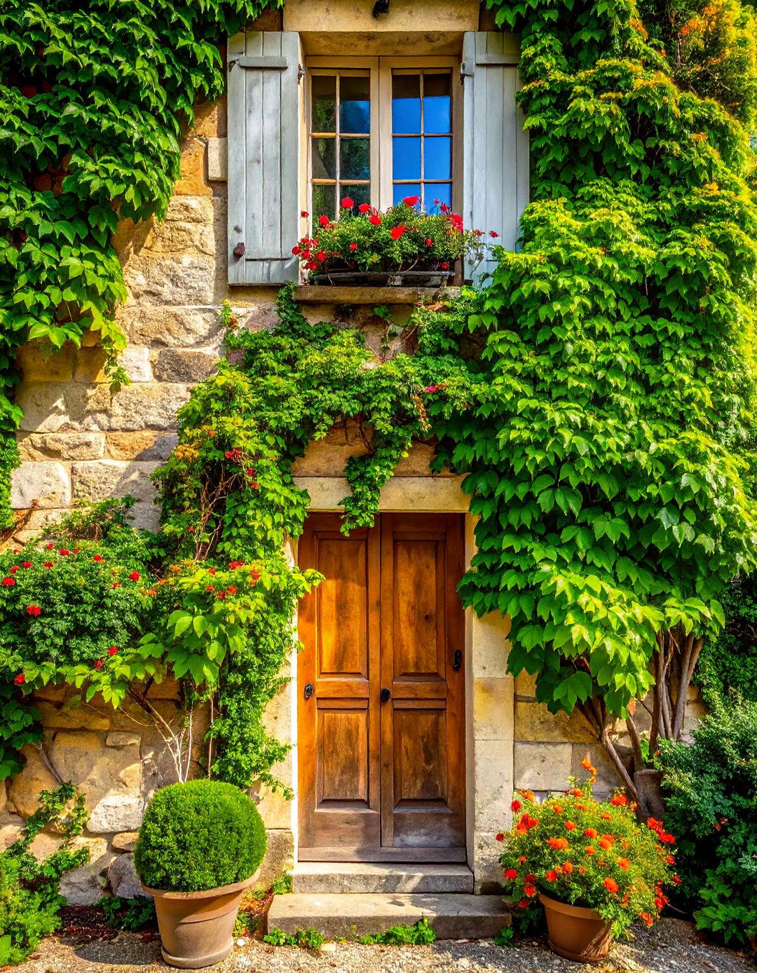 Climbing Ivy or Wisteria on Facades - 30 Traditional French Country House Exterior Ideas