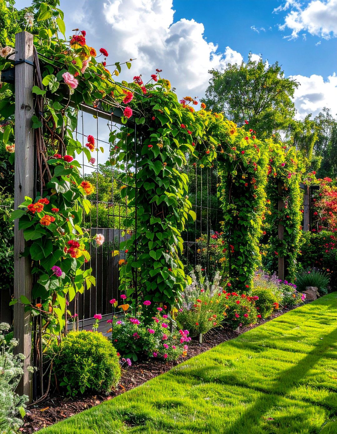 Climbing Plant Frameworks - 30 Backyard Privacy Ideas to Create a Secluded Oasis