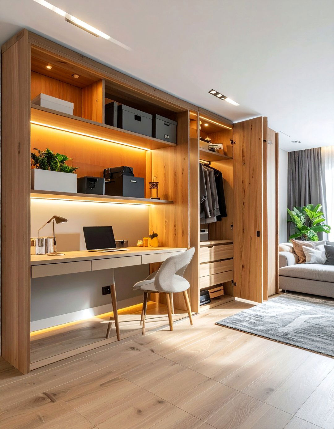 Closet Conversion Office - 30 Desk in Living Room Ideas for a Functional Space