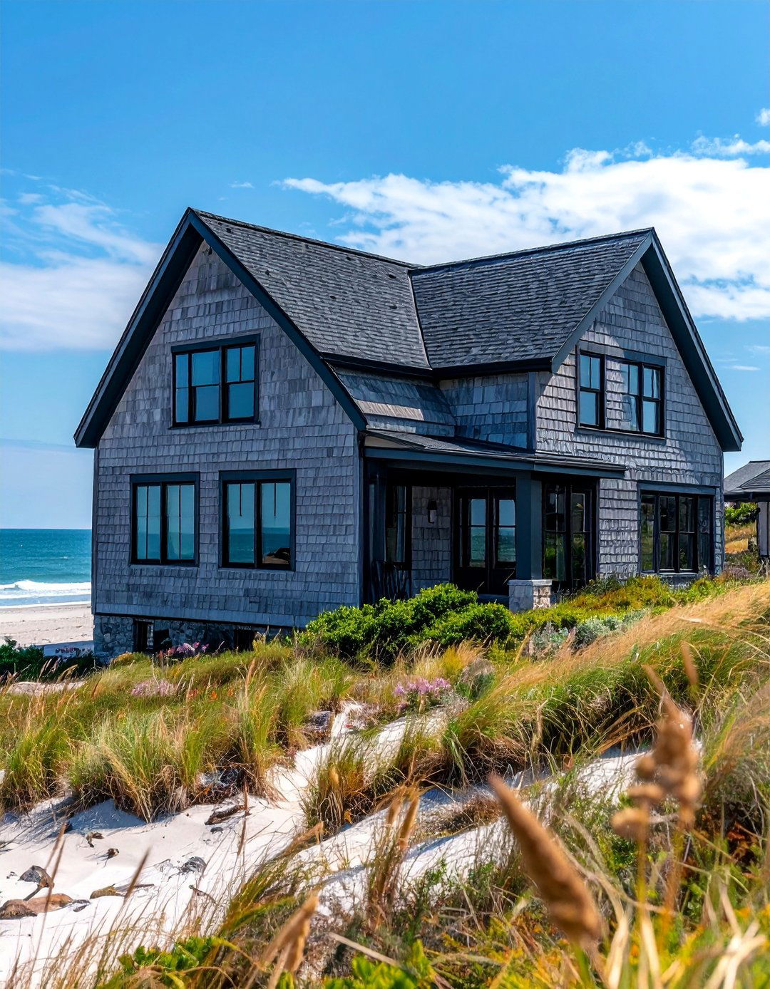 Coastal Home With Black Windows - 30 Houses With Black Windows for Bold Style