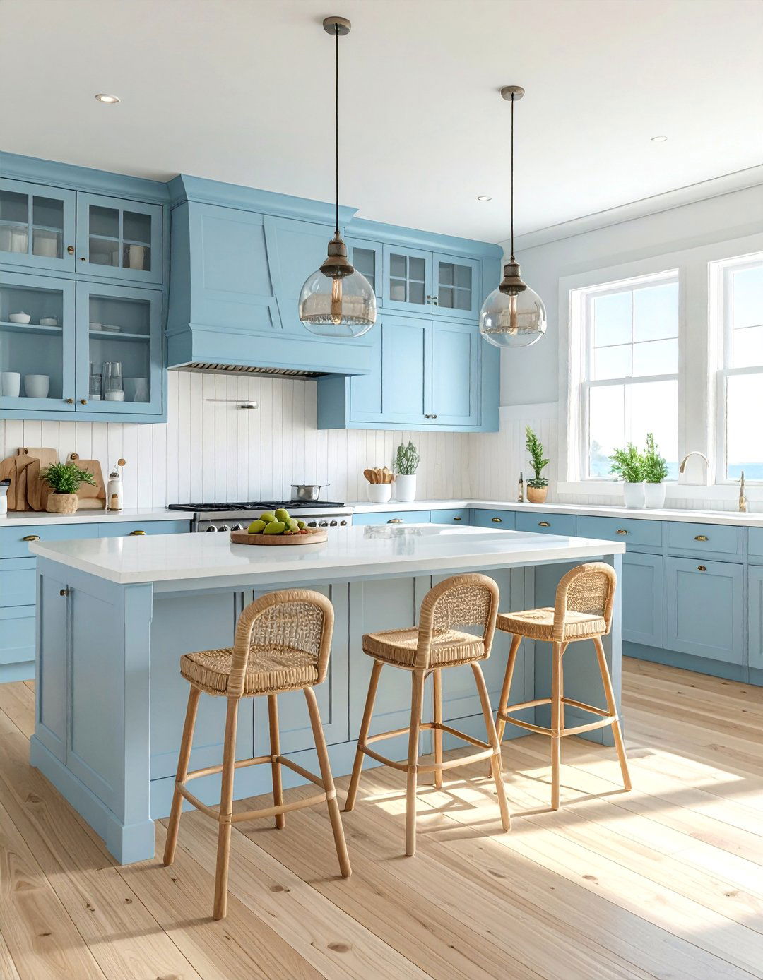 Coastal Inspired Light Blue Kitchen Cabinets - 20 Light Blue Kitchen Cabinets Ideas for a Fresh Look