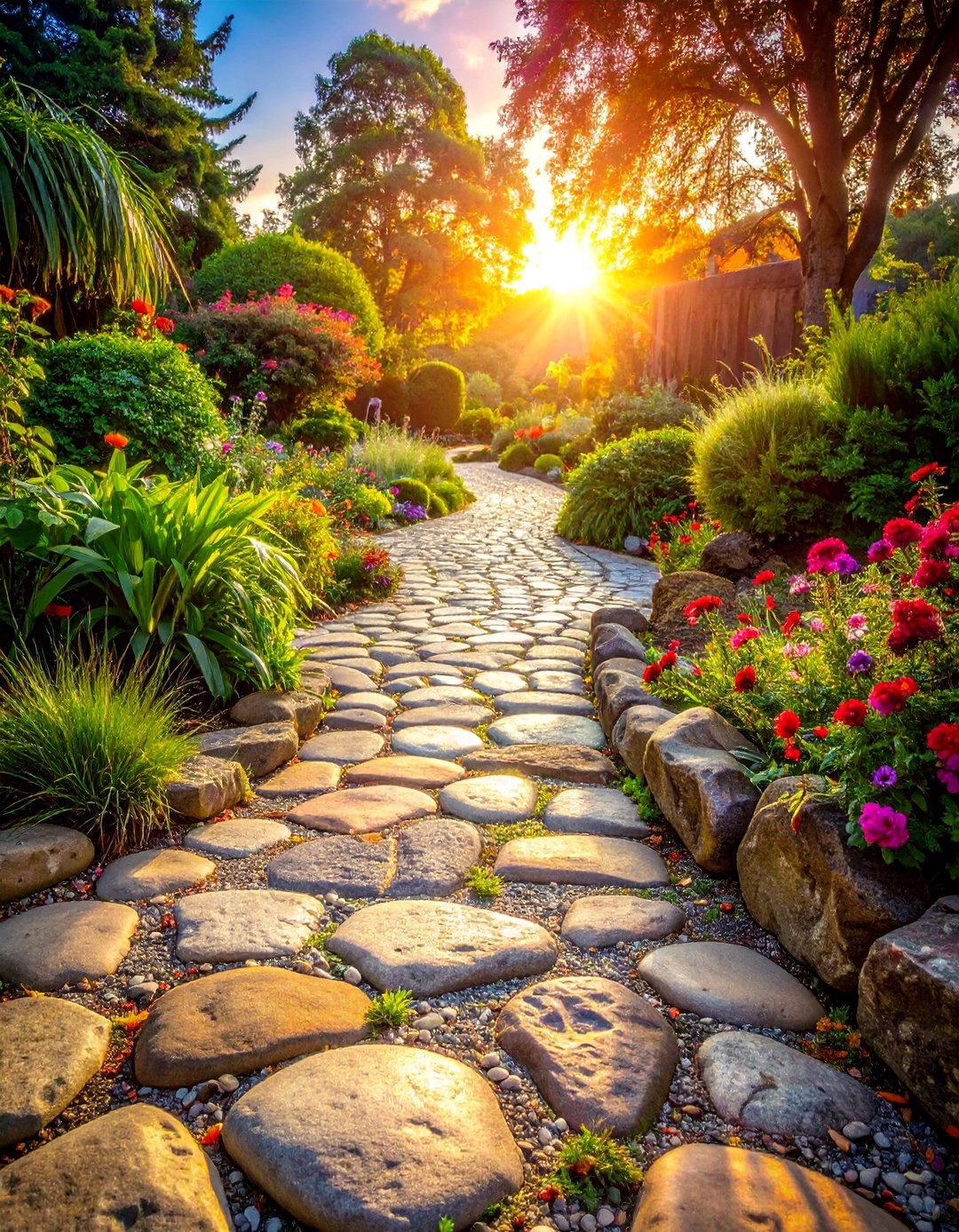 Cobblestone Traditional Paths - 40 Backyard Walkway Ideas for a Beautiful Garden