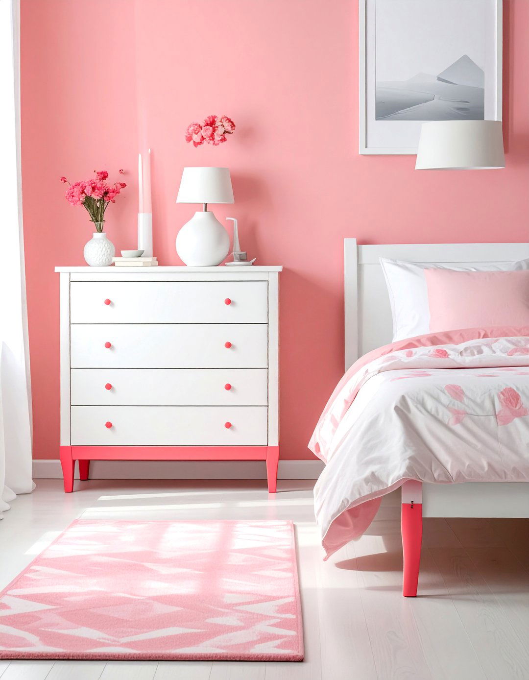 Color Dipped Furniture Legs - 30 Colorful Bedroom Ideas for a Vibrant Space