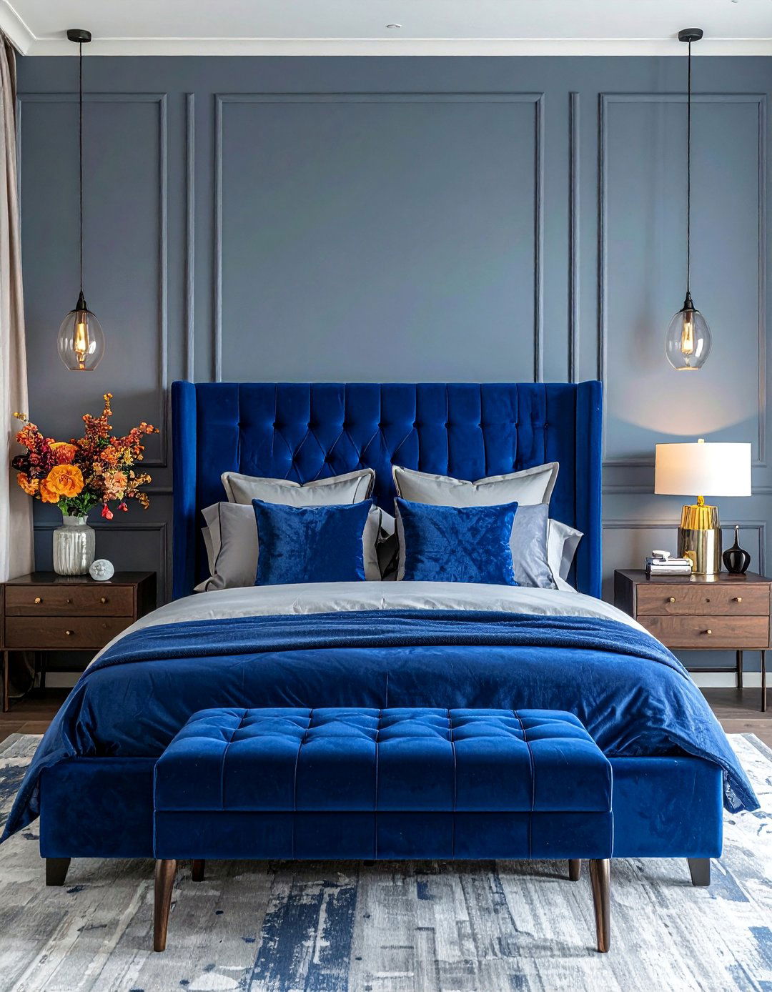 Colorful Upholstered Headboard - 30 Colorful Bedroom Ideas for a Vibrant Space
