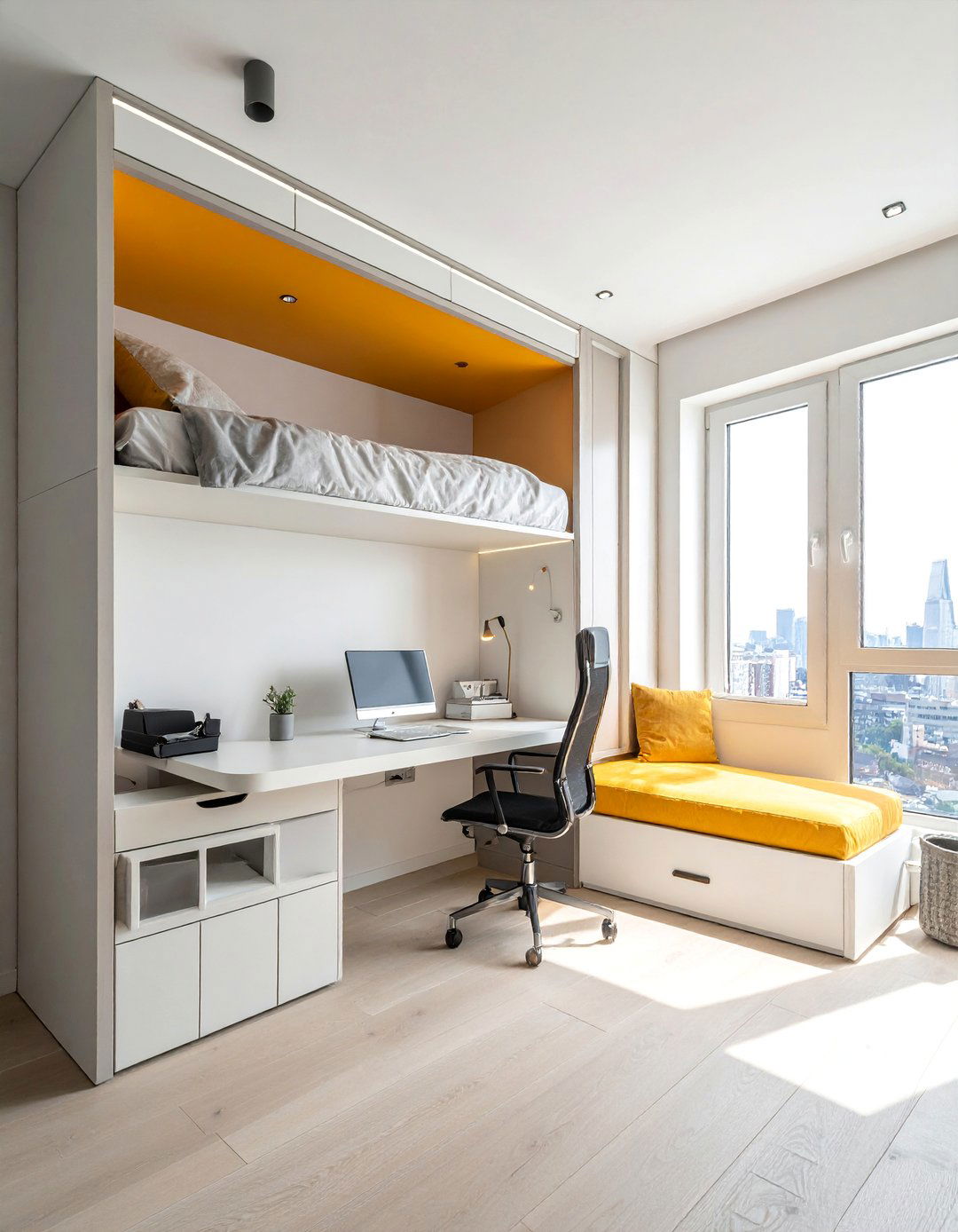 Compact Corner Office Guest Nook - 30 Office Guest Room Ideas for a Functional Space