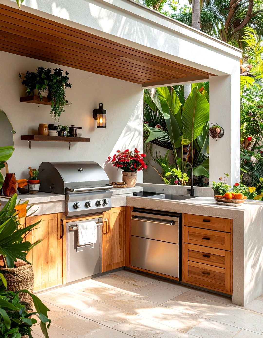 Compact Lanai Kitchen for Small Spaces - 20 Lanai Kitchen Ideas for Outdoor Cooking