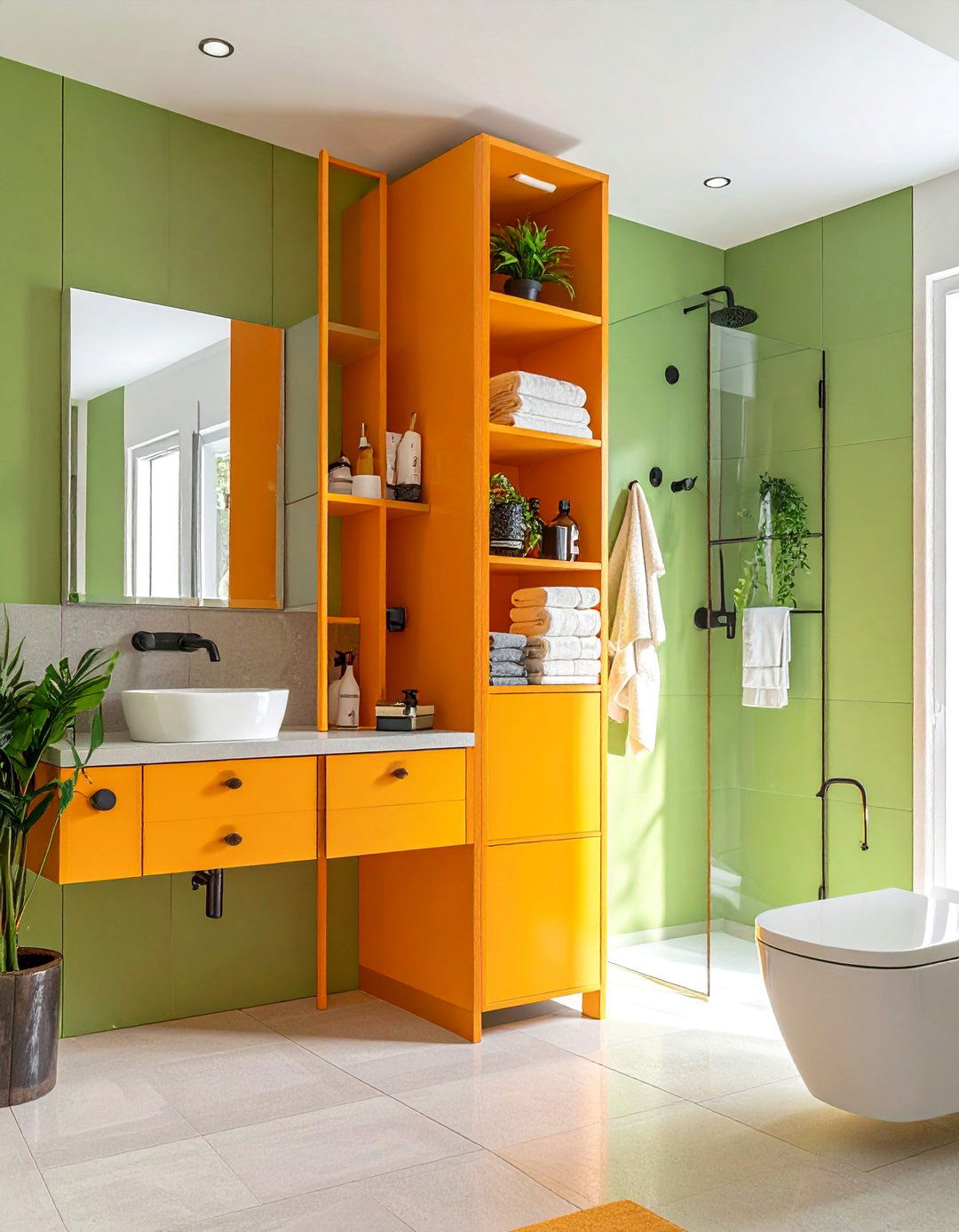 Compact Storage Towers - 20 Hallway Bathroom Ideas for Functional Spaces