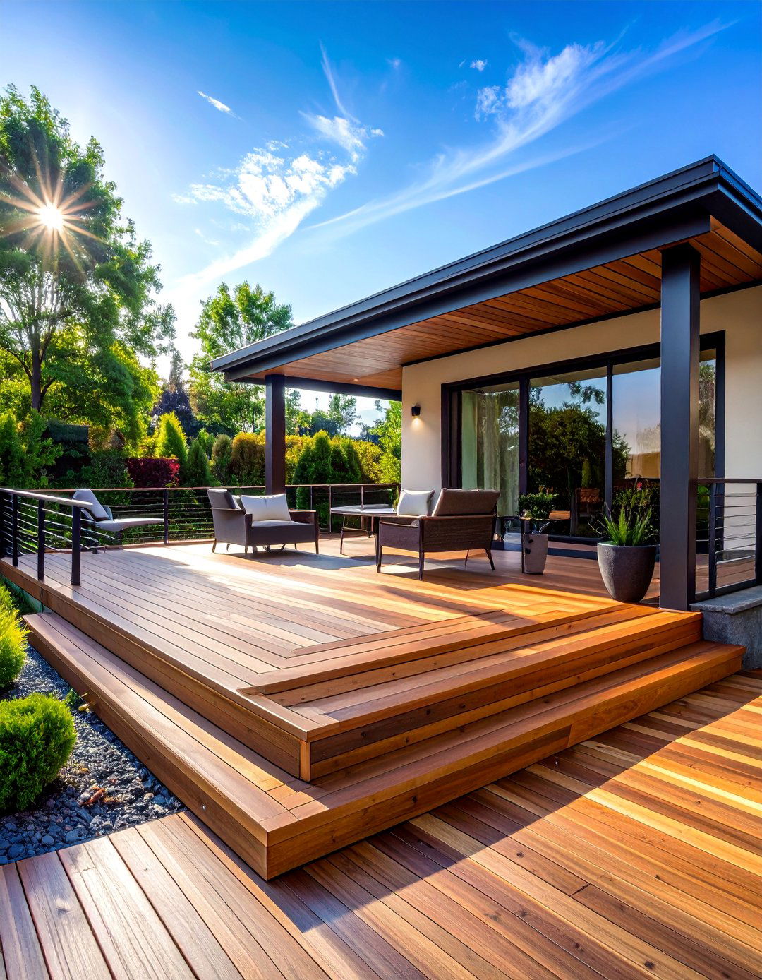 Composite Material Innovation - 30 Large Deck Ideas for Outdoor Entertaining and Relaxation