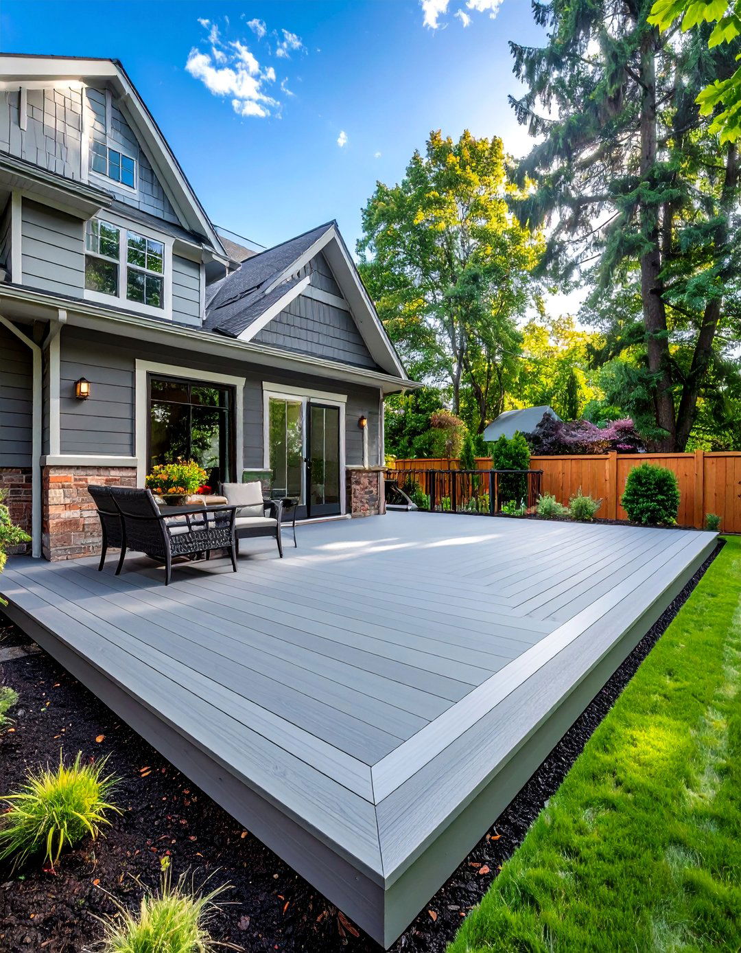 Composite Resurfacing Project - 30 Backyard Deck Ideas on a Budget for Outdoor Fun