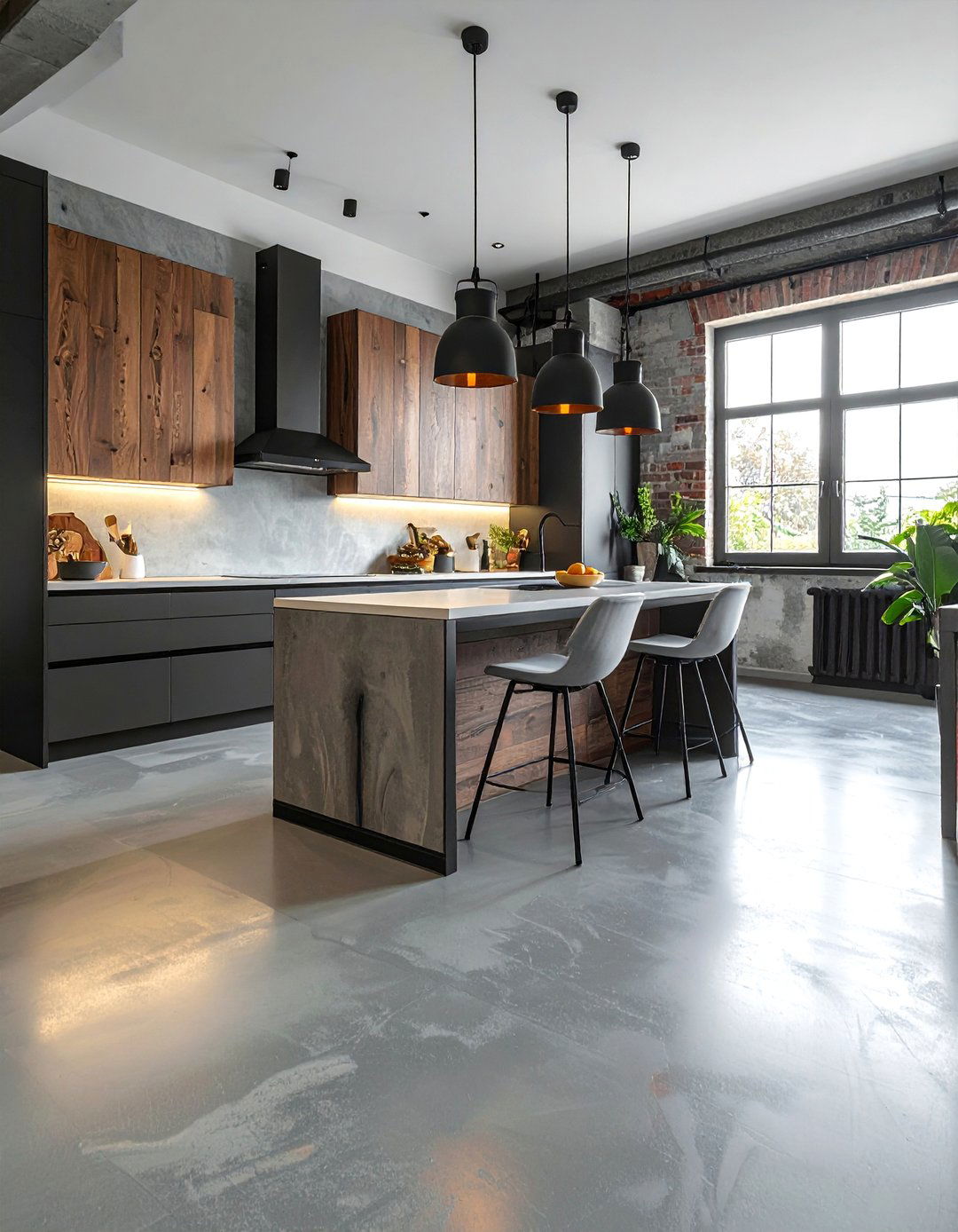 Concrete Effect Linoleum Kitchen Flooring - 20 Linoleum Kitchen Flooring Ideas for a Chic Look